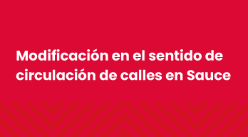 Modificación en el sentido de circulación de calles cercanas a centros educativos en Sauce 