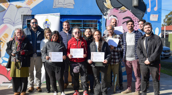 Vecinas y vecinos se capacitaron en bioconstrucción en el barrio Nueva Esperanza de Solymar norte