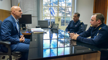 Intendente Legnani recibió al jefe de policía de Canelones