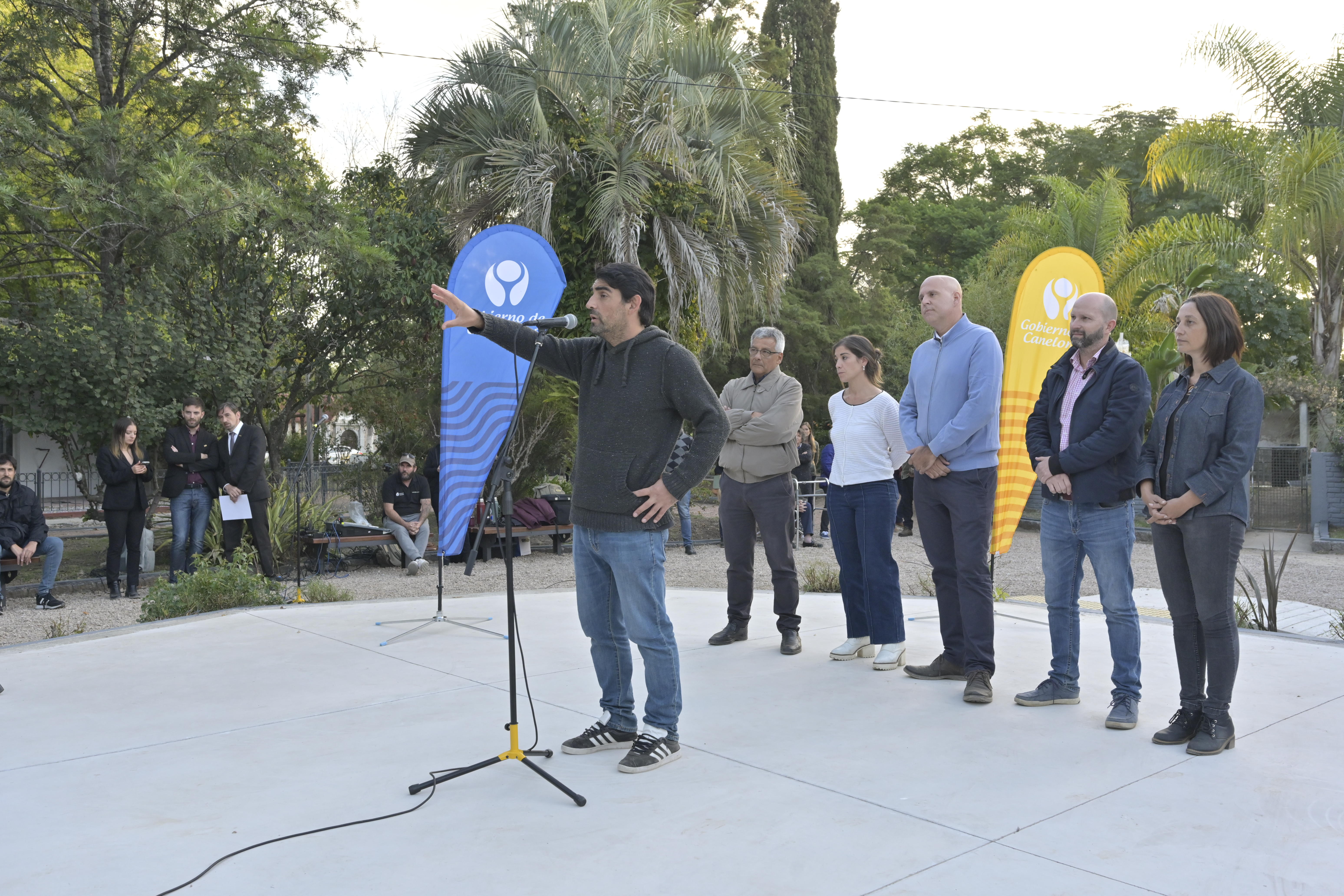 Oratoria del responsable del Patio Cultural de Canelones, Manuel Falero, en la apertura del Patio Cultural de Canelones