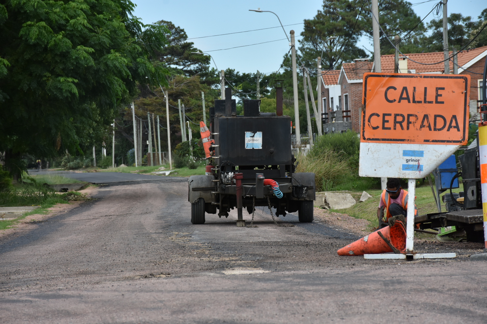 Avanzan obras de infraestructura vial en la calle Stella Maris de Ciudad de la Costa