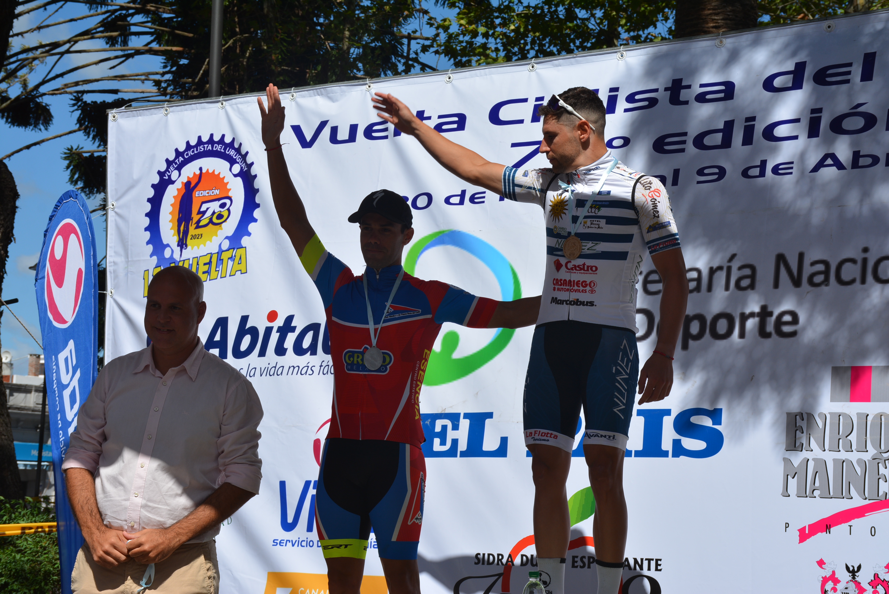 Vuelta Ciclista 2023: llegada de la primera etapa y podio en ciudad de Canelones