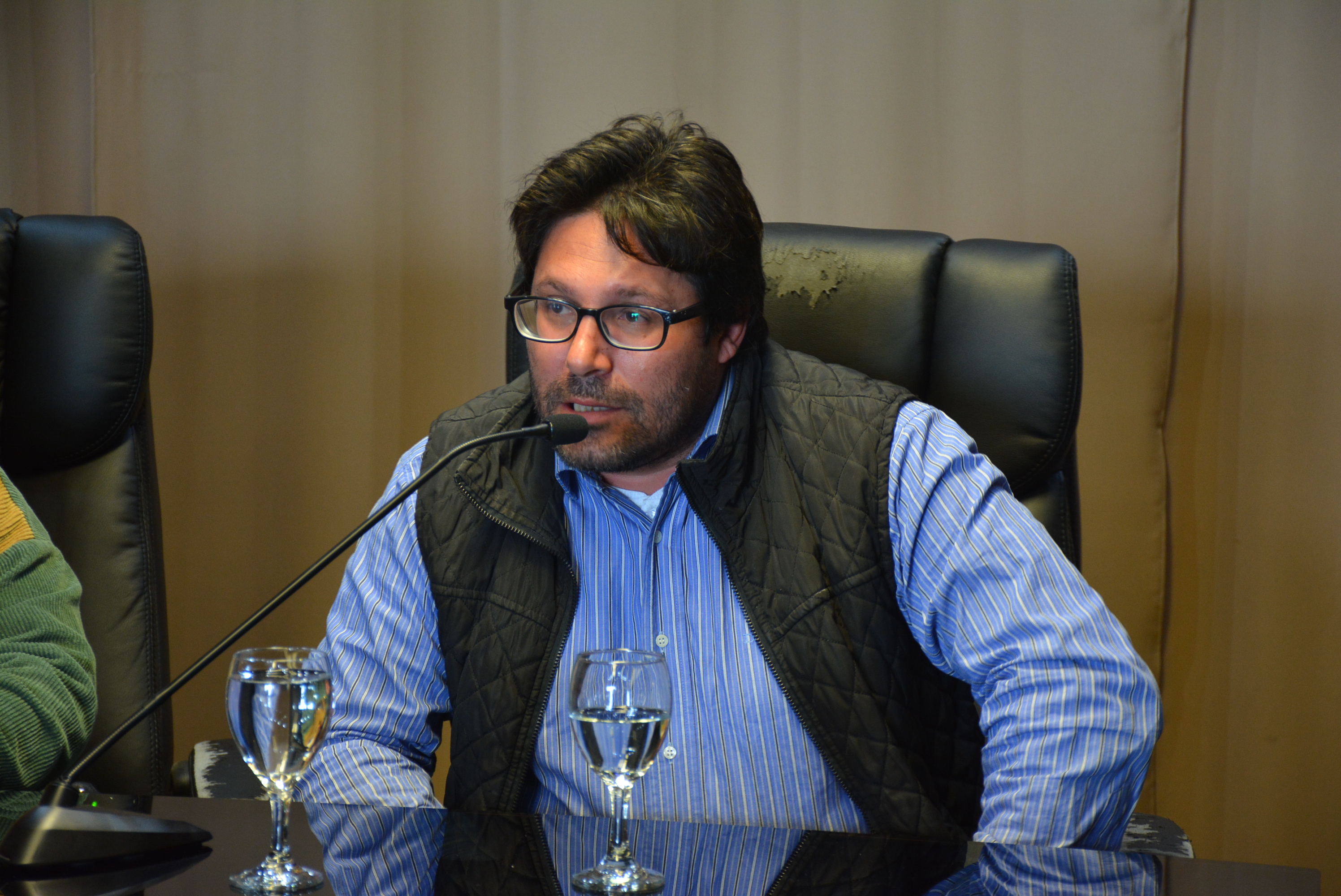 Dirigente de UNATRA, Germán González, en el lanzamiento del Día Nacional del Trabajador y la Trabajadora Rural, que se celebrará en Canelones.