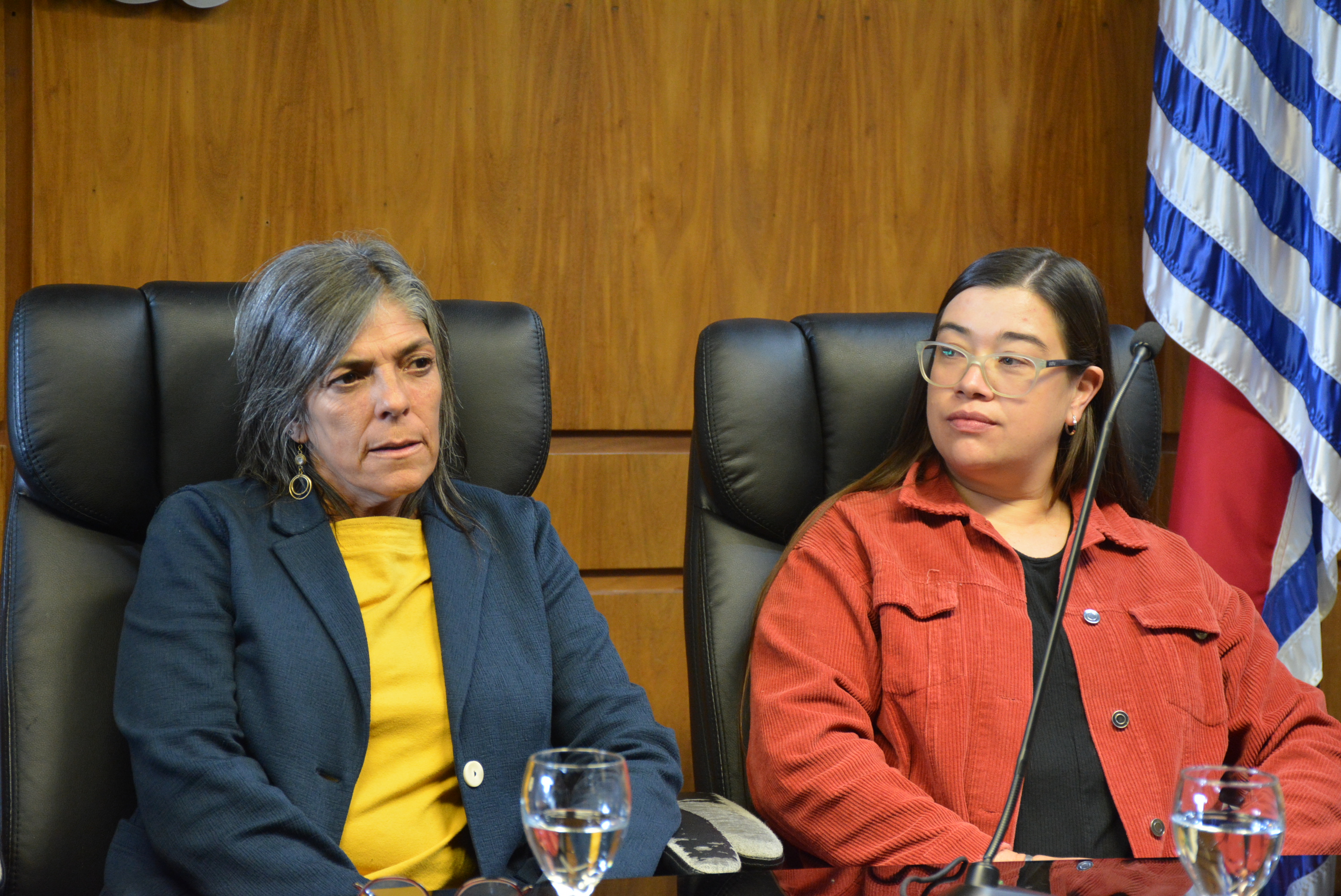 Pro Secretaria General, Lic. Silvana Nieves, Secretaria del Interior del PIT-CNT, Mariana Píriz, en el lanzamiento del Día Nacional del Trabajador y la Trabajadora Rural, que se celebrará en Canelones.