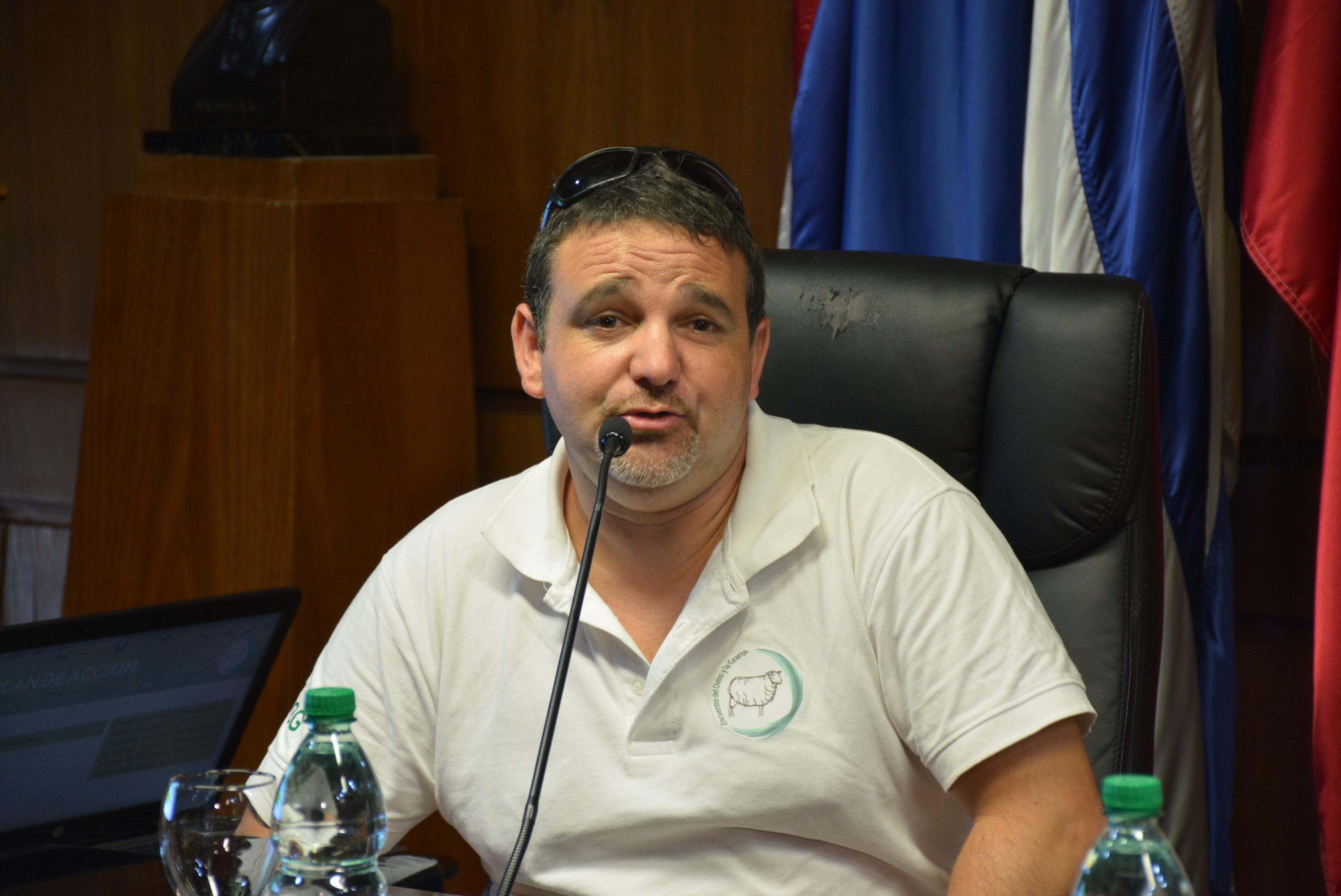 Secretario del Encuentro del Ovino y la Granja, Sebastián Panizza, en el lanzamiento del 5° Encuentro del Ovino y la Granja