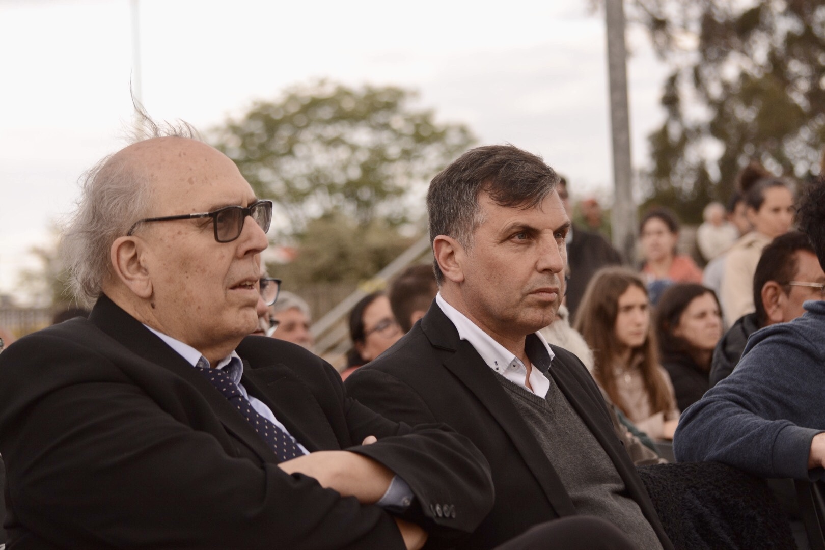 Ex intendente de Canelones Dr Marcos Carámbula y Director General de la Secretaría de Desarrollo Local y Participación Intendencia de Canelones, Sr Ruben Moreno