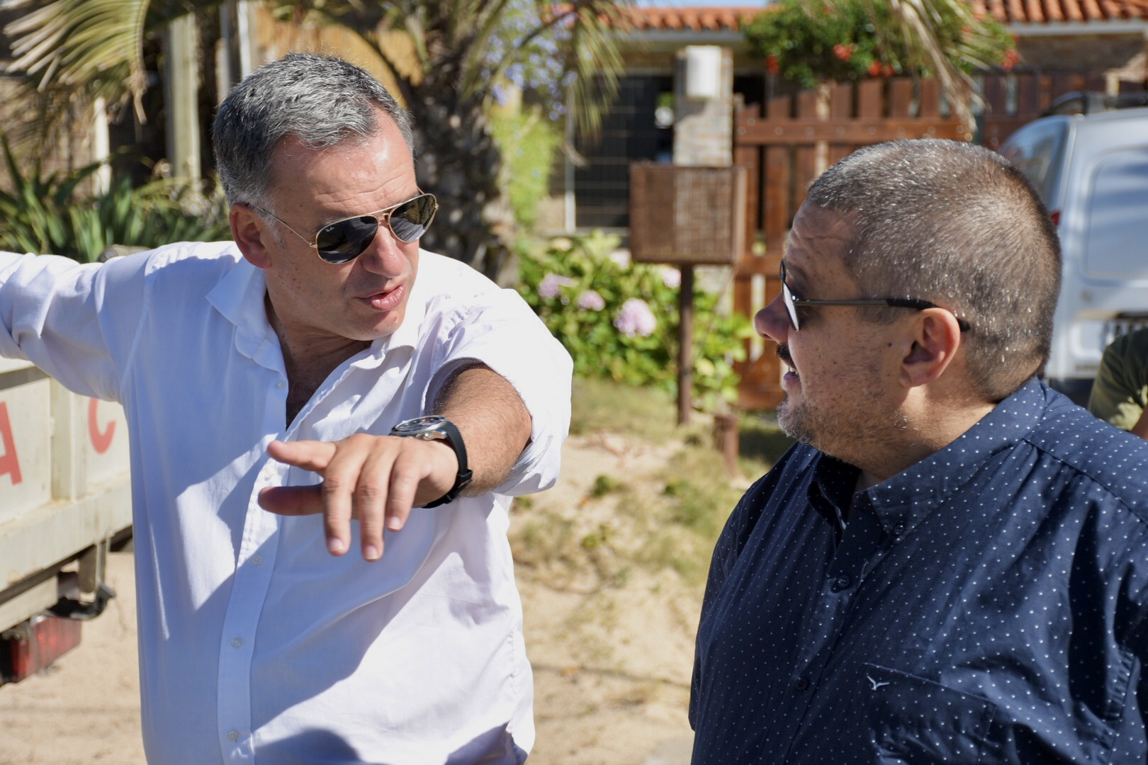 Intendente de Canelones, Prof Yamandú Orsi y Director general de Gestión ambiental de la Intendencia de Canelones, Leonardo Herou