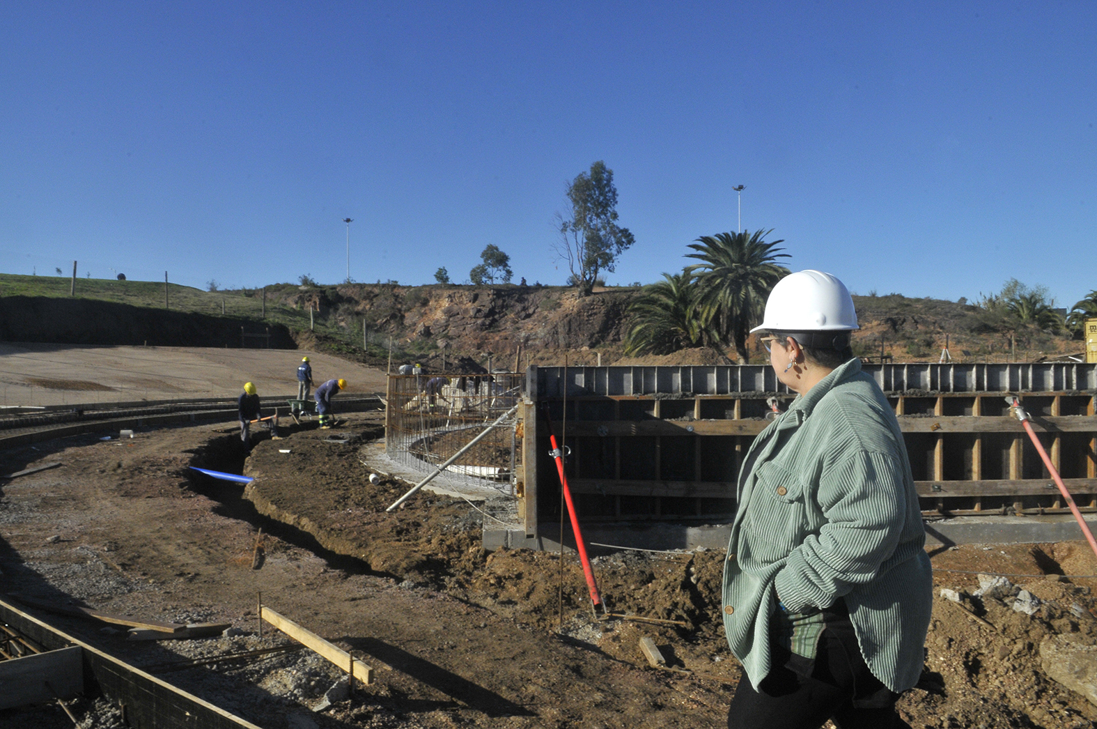 Avanzan las obras de construcción del Anfiteatro del Parque Metropolitano de La Paz