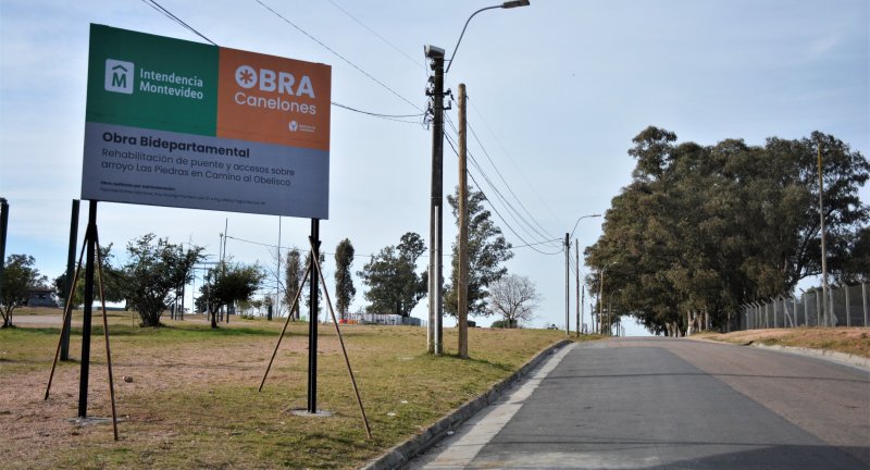 Obra bidepartamental de rehabilitación de puente y accesos sobre el arroyo Las Piedras