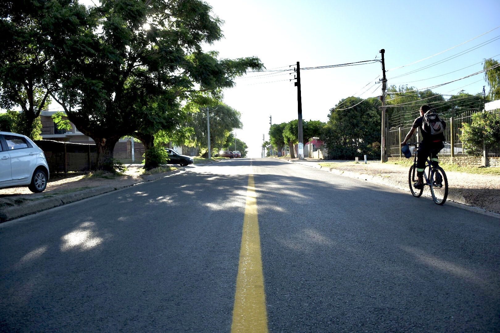 Obra de reconstrucción de pavimento de la calle Aldabalde en La Paz