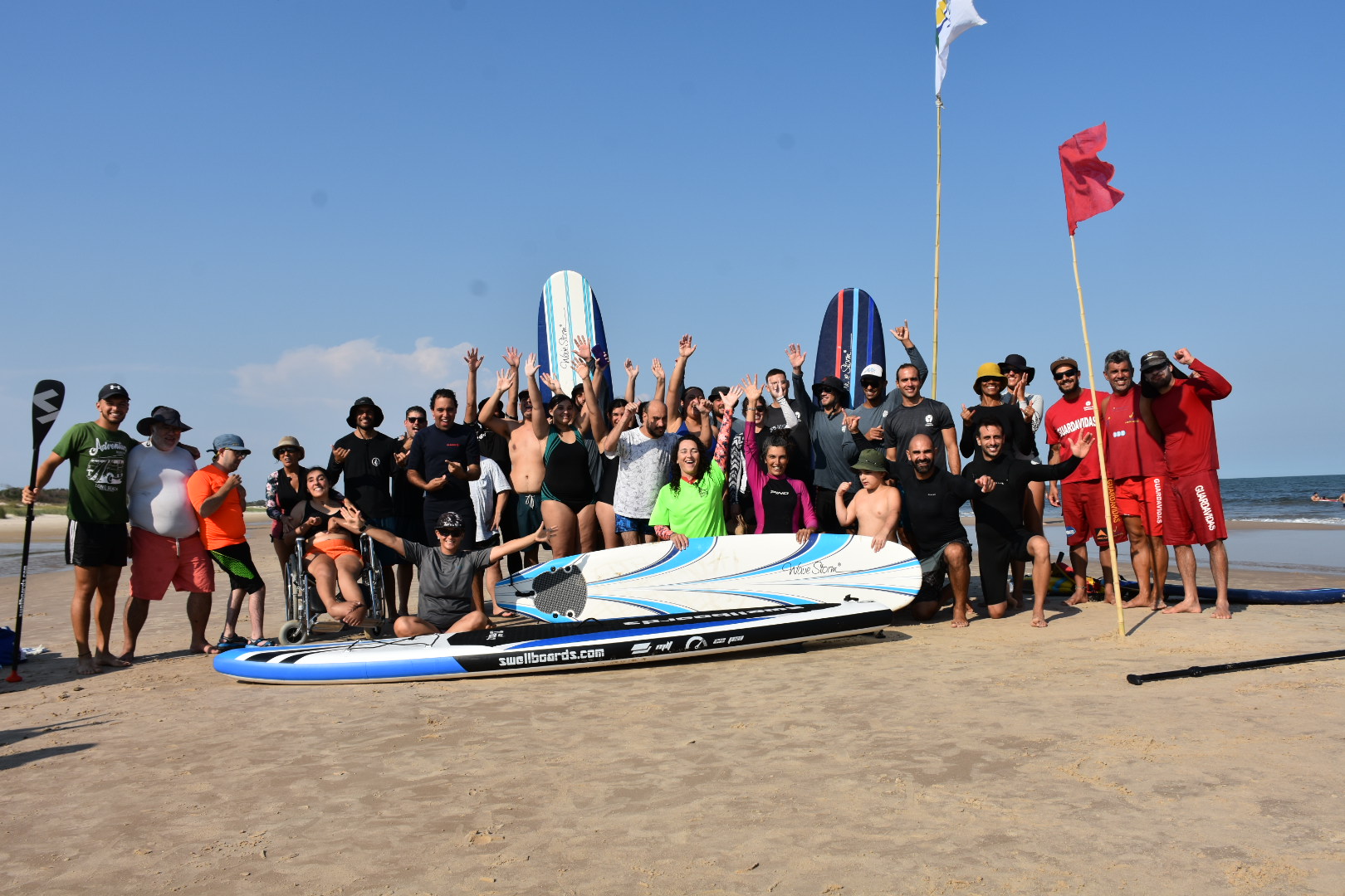 Participantes en el cierre del ciclo Surfing canario-Mar al alcance