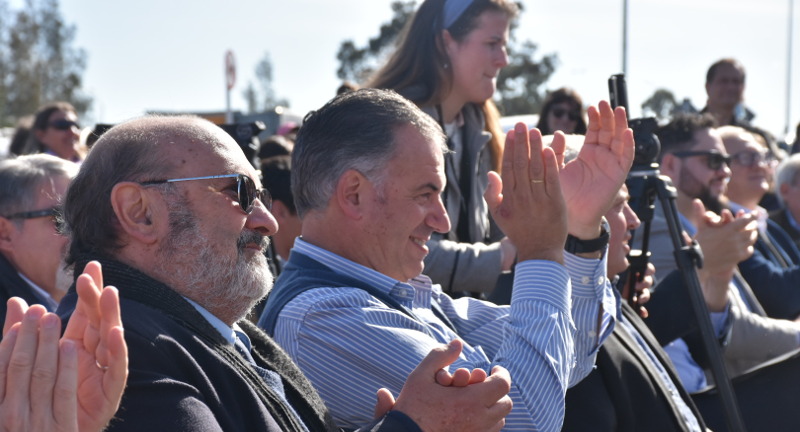 Intendente Orsi  y Presidente de la JD Carlos Grille en celebración por el 5to Aniversario de la Ciudad Gral Líber Seregni 