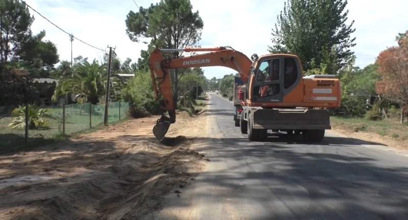 Gobierno de Canelones y Municipio de Parque del Plata están realizando una obra en Diagonal 3, una vía que conecta varios barrios del balneario