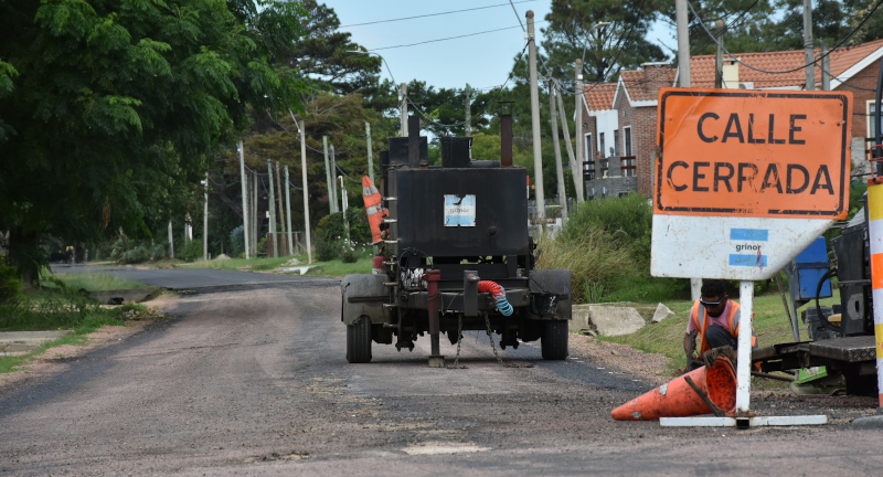 Avanzan obras de infraestructura vial en la calle Stella Maris de Ciudad de la Costa