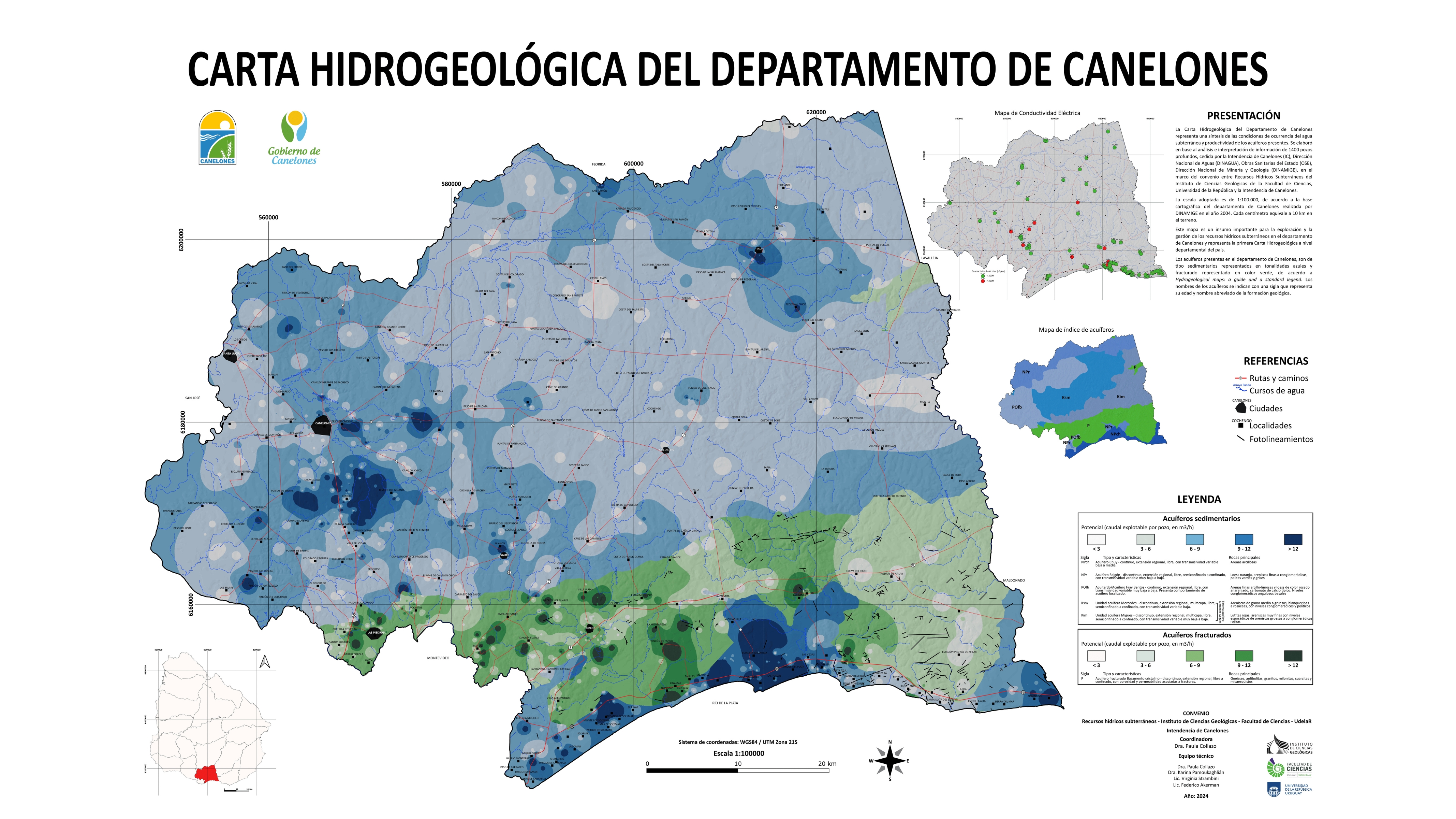 CARTA HIDROGEOLÓGICA DE CANELONES 2024