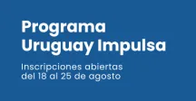 Placa explicativa sobre el programa Uruguay Impulsa 