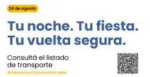 Código QR que contiene el listado de transportes habilitados para el próximo 24 de agosto 