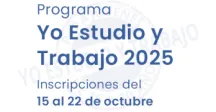 cartel que dice yo estudio y trabajo