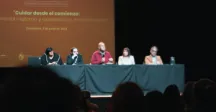 Mesa de Apertura del Seminario con autoridades del Gobierno de Canelones, UNICEF, y el Ministerio de Desarrollo Social 